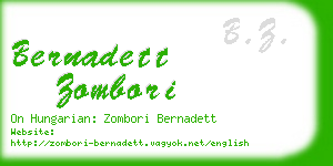 bernadett zombori business card